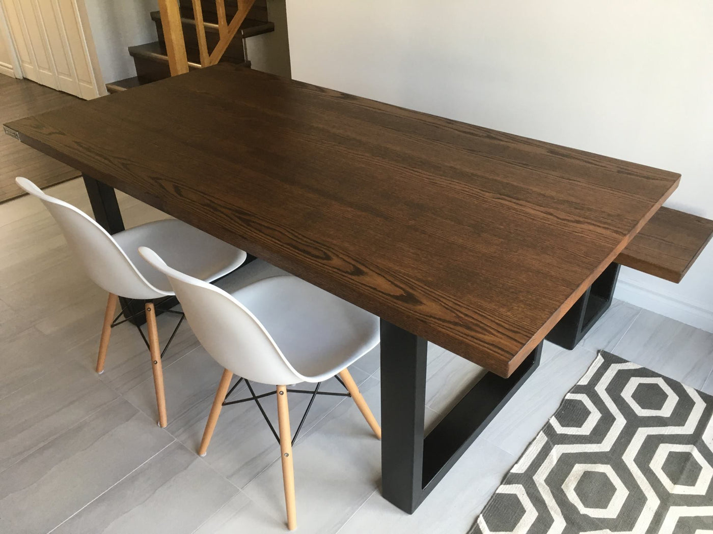 Table de salle à manger en métal et bois modèle STREET - Art