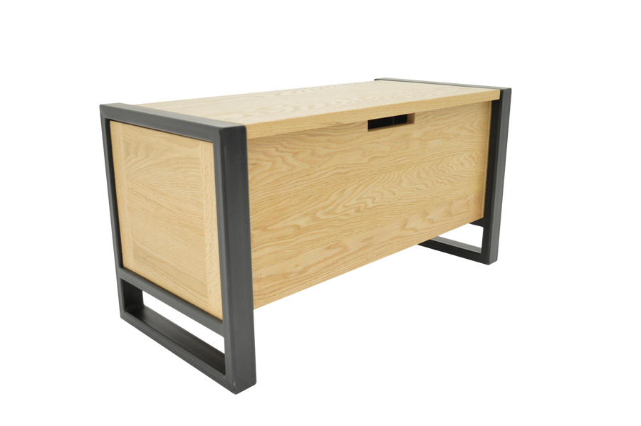 Coffre/banc vincent | coffre contemporain en bois